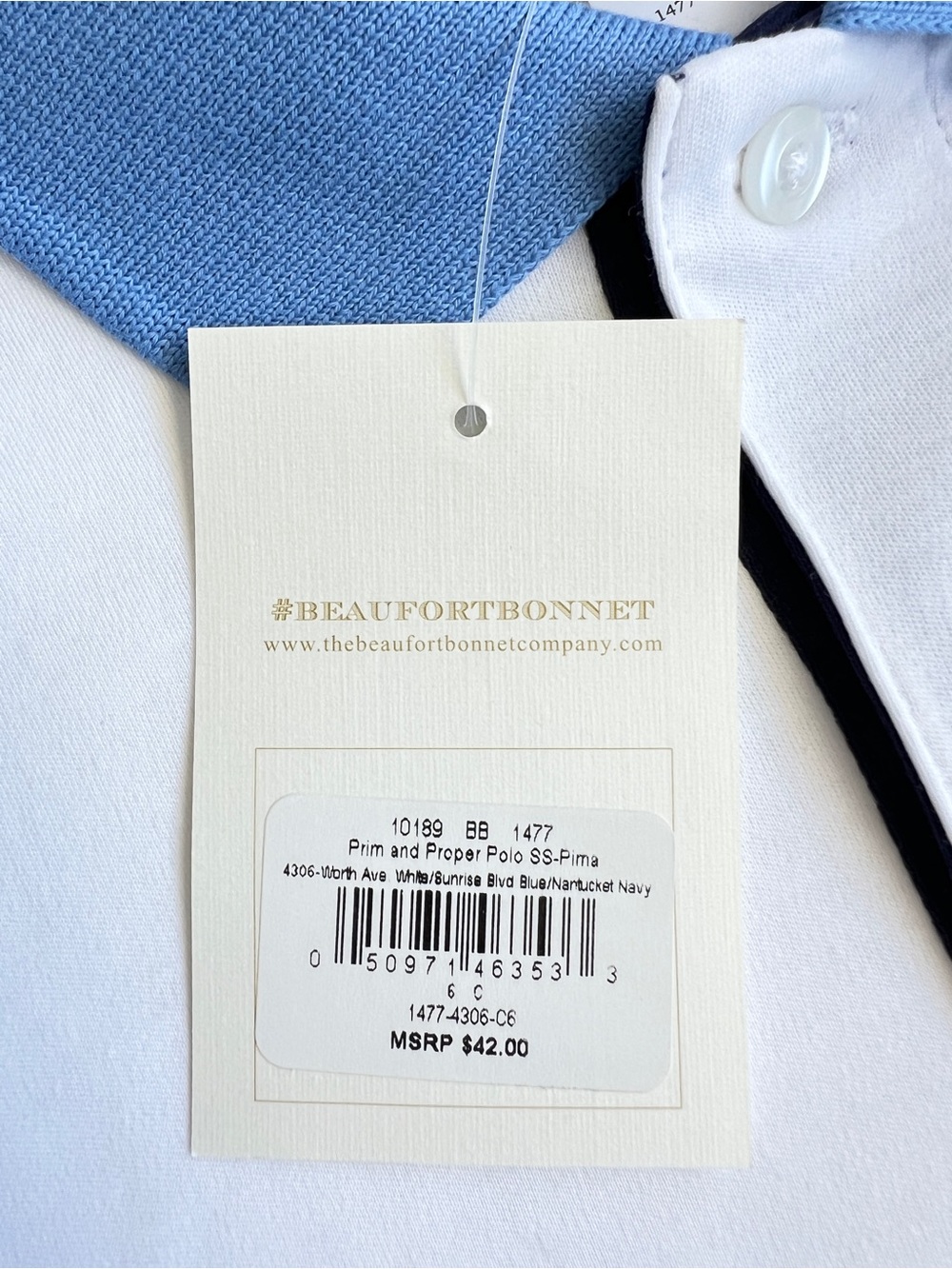 NWT TBBC The Beaufort Bonnet Co Prim & Proper Polo - 6 - Picture 5 of 7